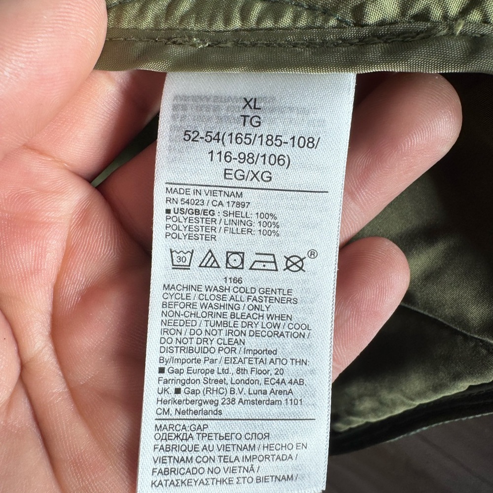 GAP Men's Olive Puffer Jacket - Picture 4 of 5